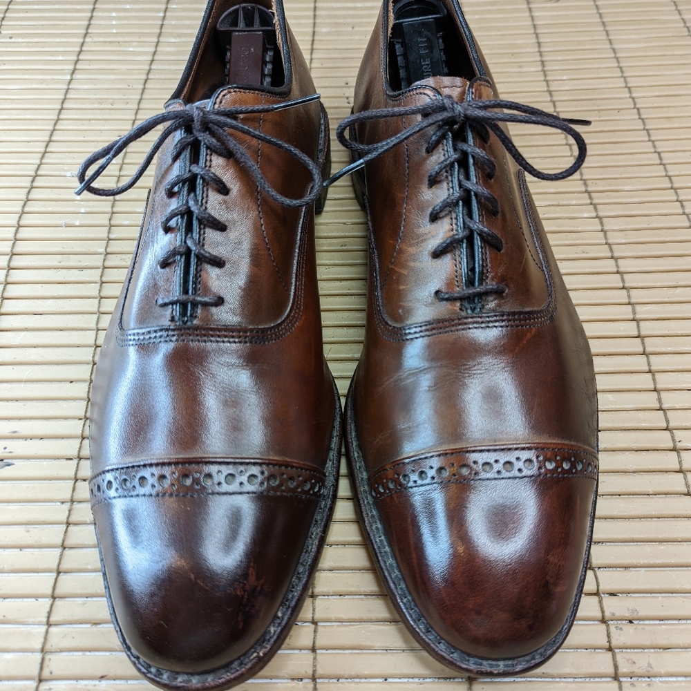 Allen Edmonds "FIFTH AVENUE" brogue Cap-Toe Men Shoes Oxfords 11.5B Dark Chili B